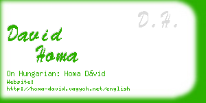 david homa business card