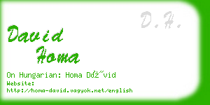 david homa business card